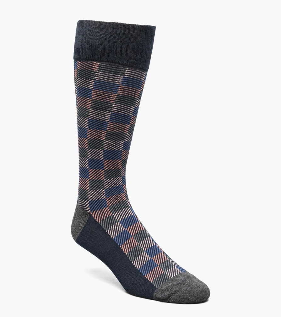 Socks | Stacy Adams Modern Block Men\\'S Crew Dress Socks