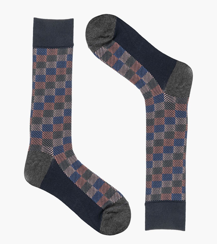 Socks | Stacy Adams Modern Block Men\\'S Crew Dress Socks