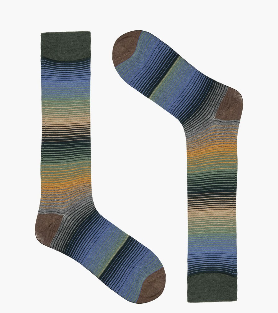 Socks | Stacy Adams Cool Stripe Men\\'S Crew Dress Sock