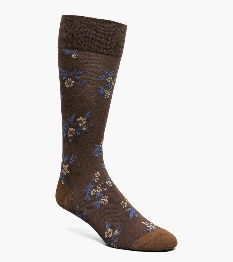 Socks | Stacy Adams Fancy Floral Men\\'S Crew Dress Socks