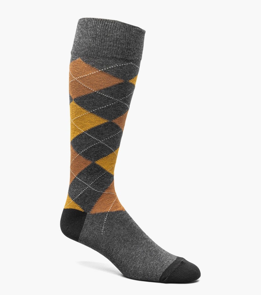 Socks | Stacy Adams Classic Argyle Men\\'S Crew Dress Sock