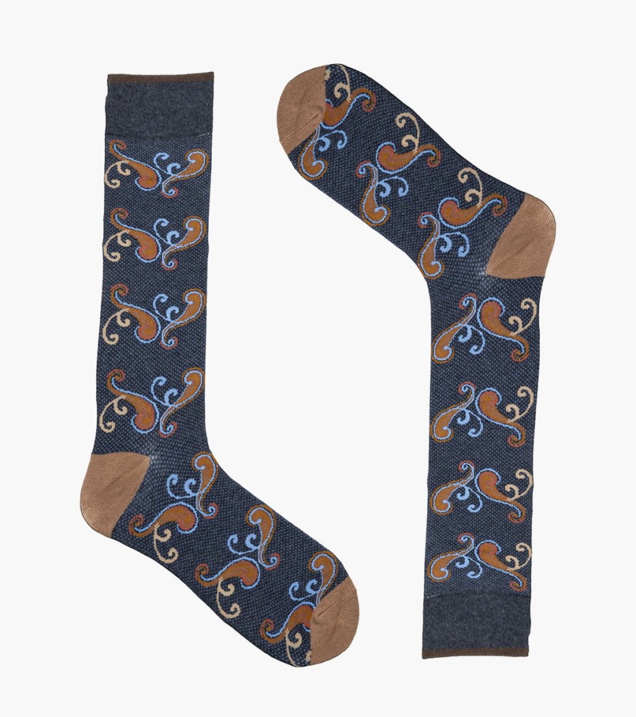 Socks | Stacy Adams Cool Paisley Men\\'S Crew Dress Sock