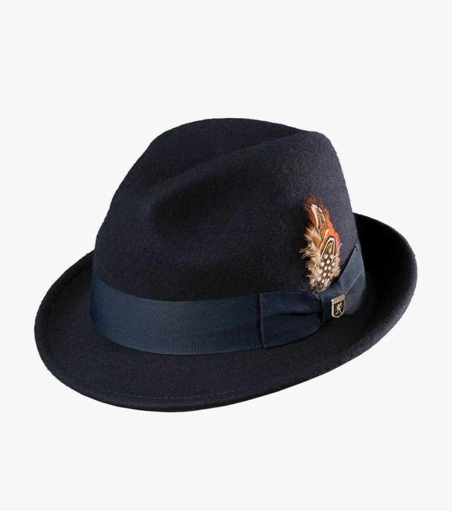 Hats | Stacy Adams Ari Fedora Wool Felt Pinch Front Hat