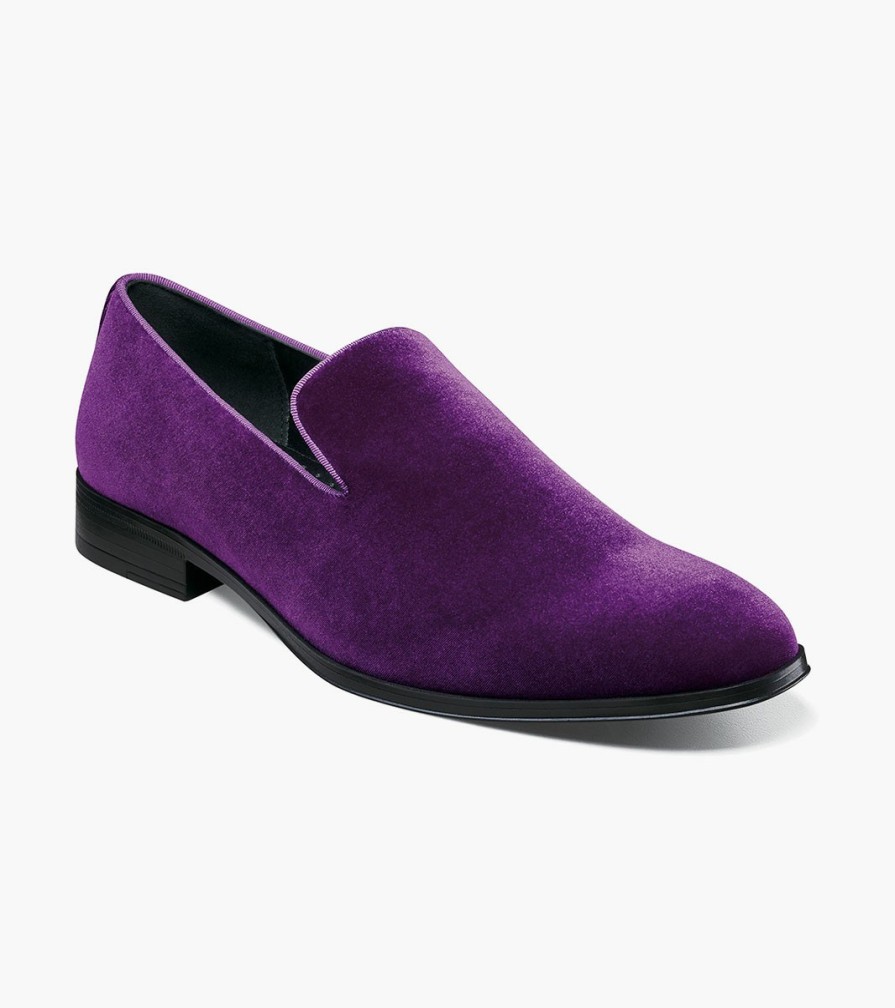 Loafers | Stacy Adams Savian Plain Toe Velour Slip On