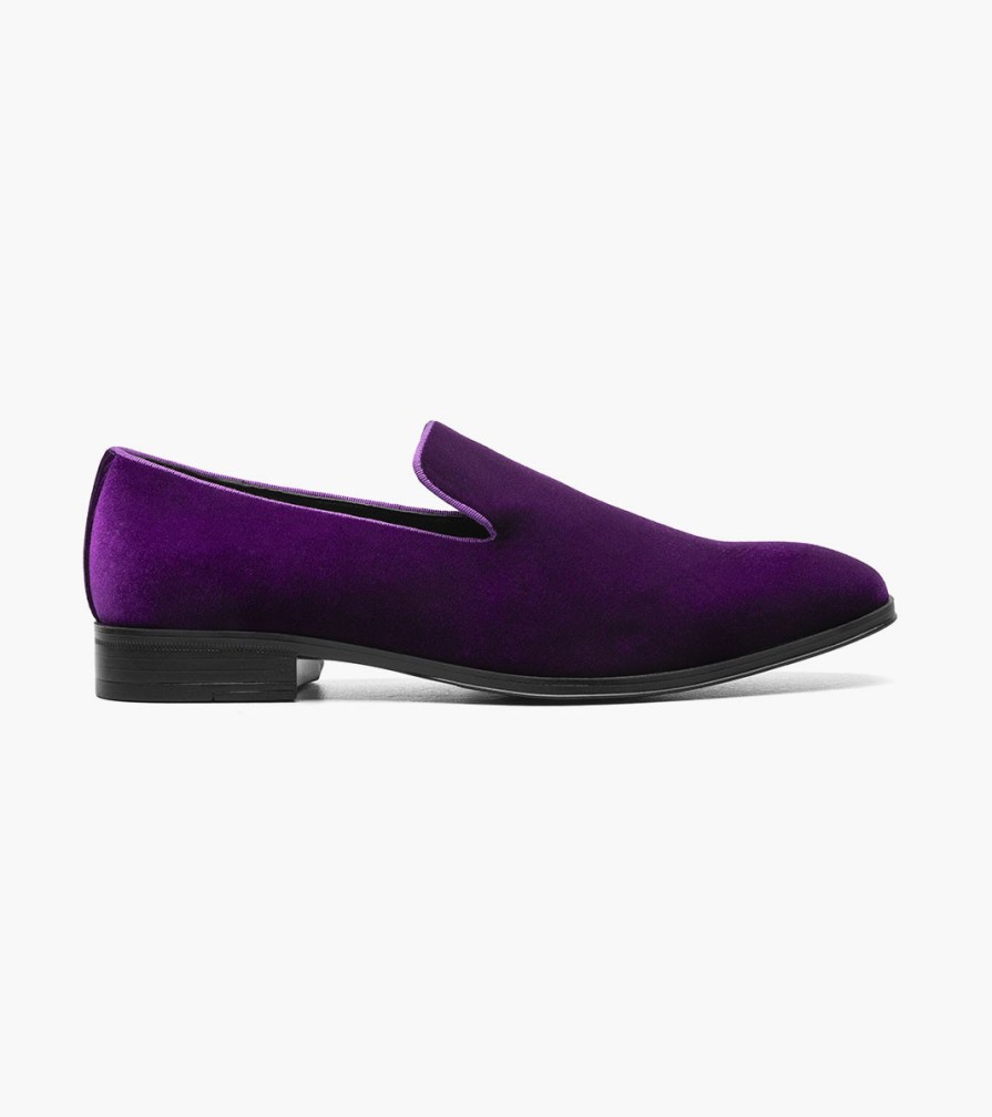 Loafers | Stacy Adams Savian Plain Toe Velour Slip On