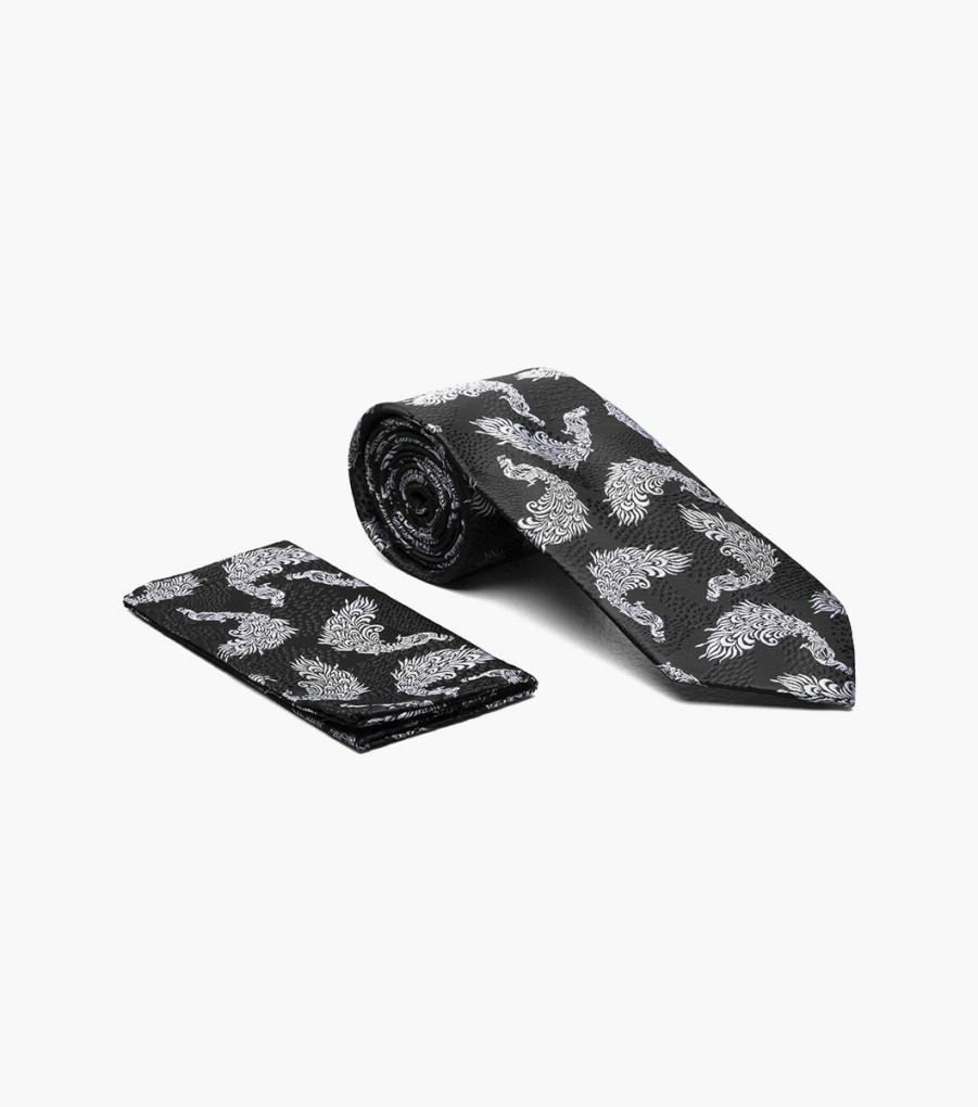 Ties | Stacy Adams Axel Tie And Hanky Set